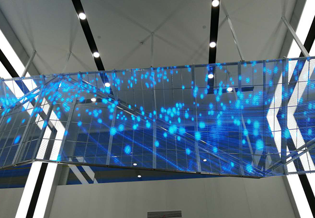 Indoor LED display in Nanniwan Exhibition Hall, Yan'an, Shaanxi