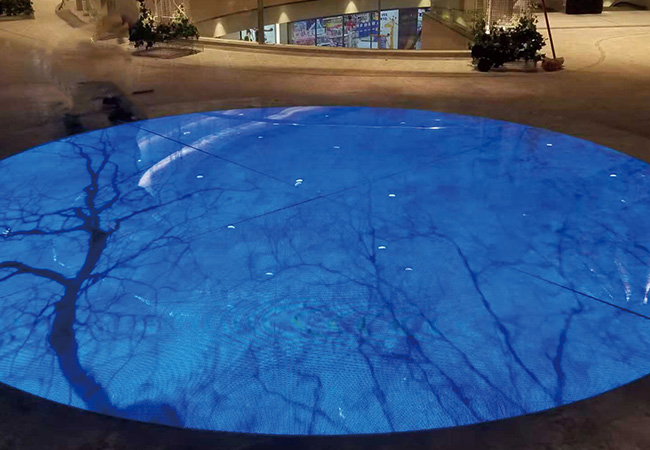 15 square meters of circular interactive floor tile screen in Liuzhou Mixc City, Guangxi